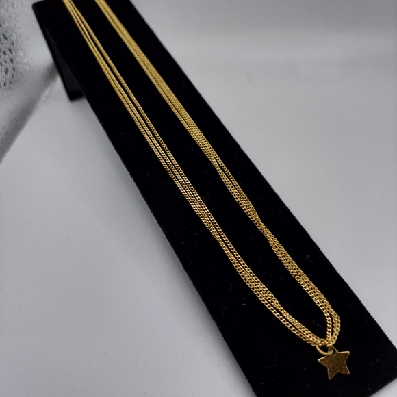 Vintage Maison Scotch Beautiful Goldtone 3 Strand Necklace. - Picture 5 of 11